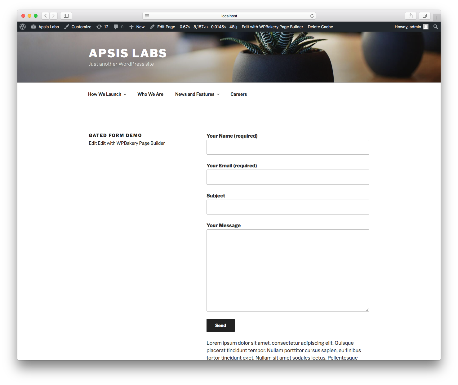 Options Panel