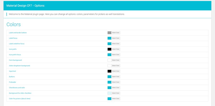 Options panel.