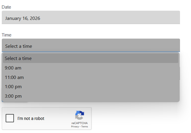 Booking Time Example