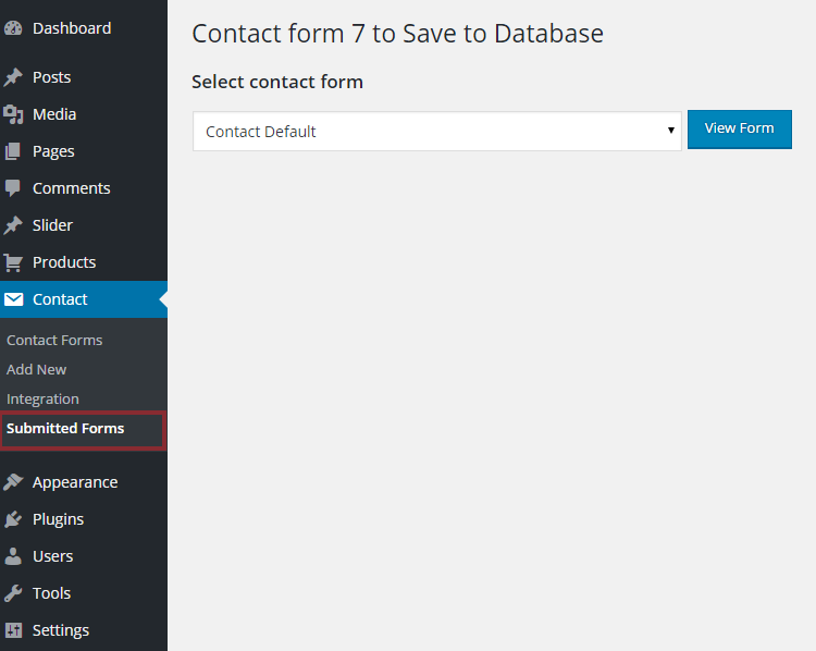 screenshot-1.png: after activating the plugin you can see a sub-menu added under contact