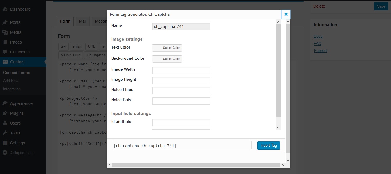 Captcha option.