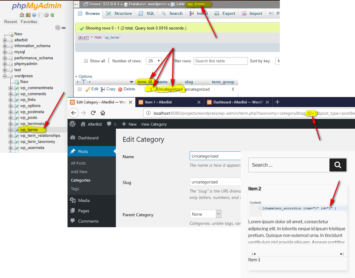 **Get taxonomy id from backend admin panel**. >>> Get term_id from Database.
