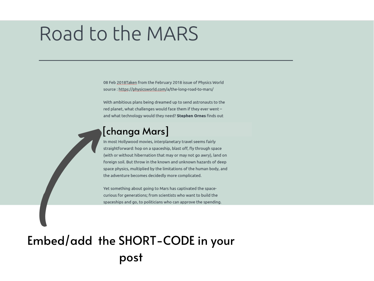 Changa Short-code integration.