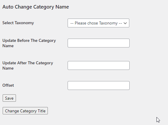 Main options