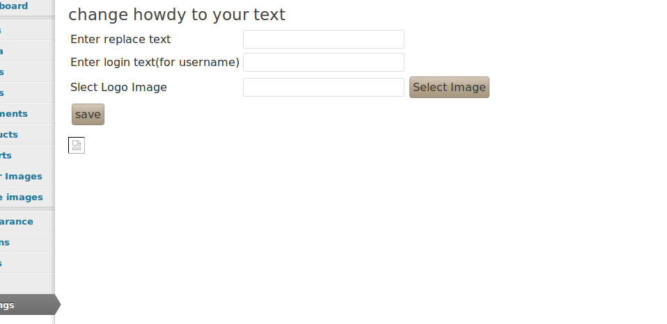 Option setting page