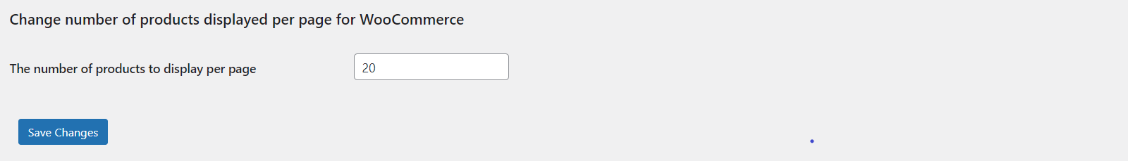 Put the number of products to display per page