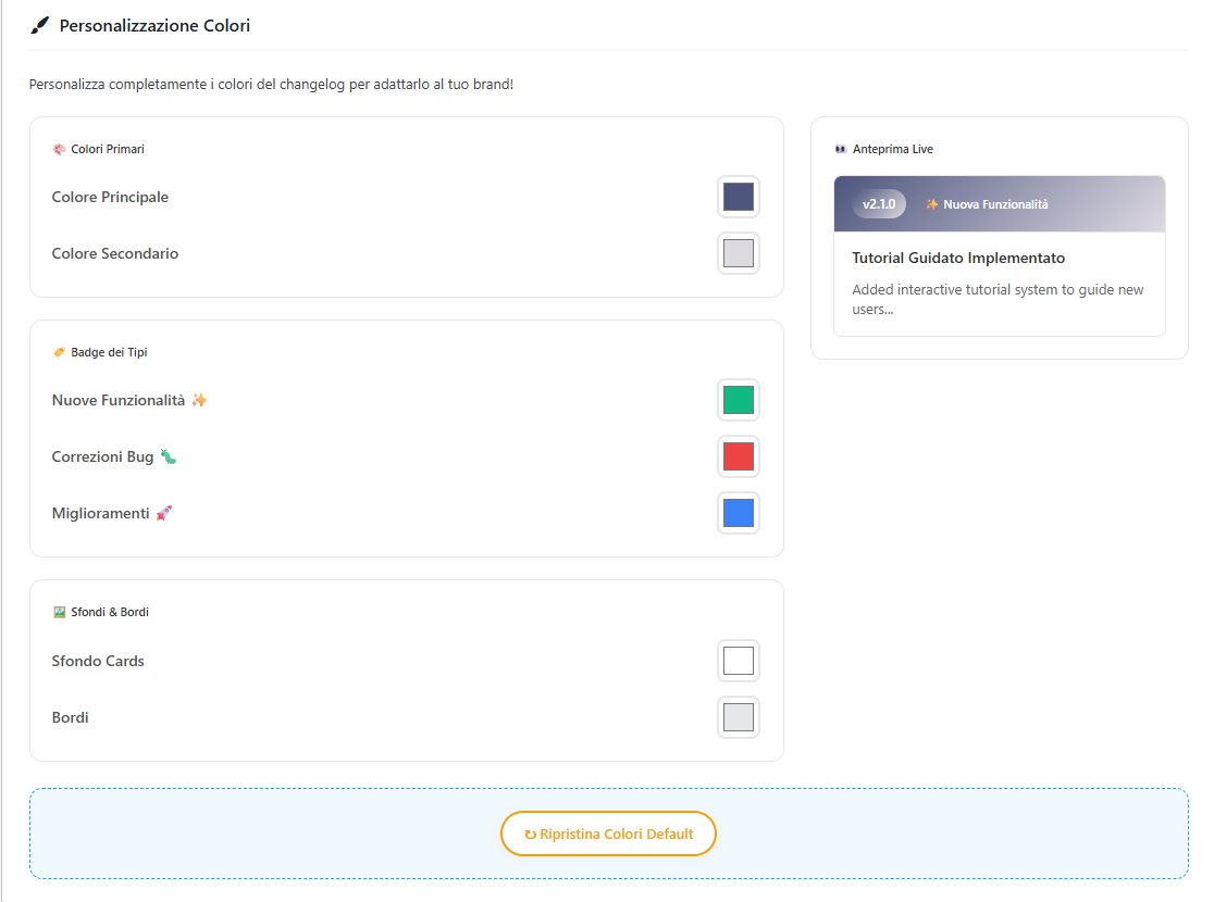 Settings and customization options