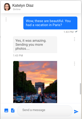 Docked view with text and media sharing_2
