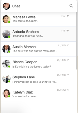 Docked view - All chats