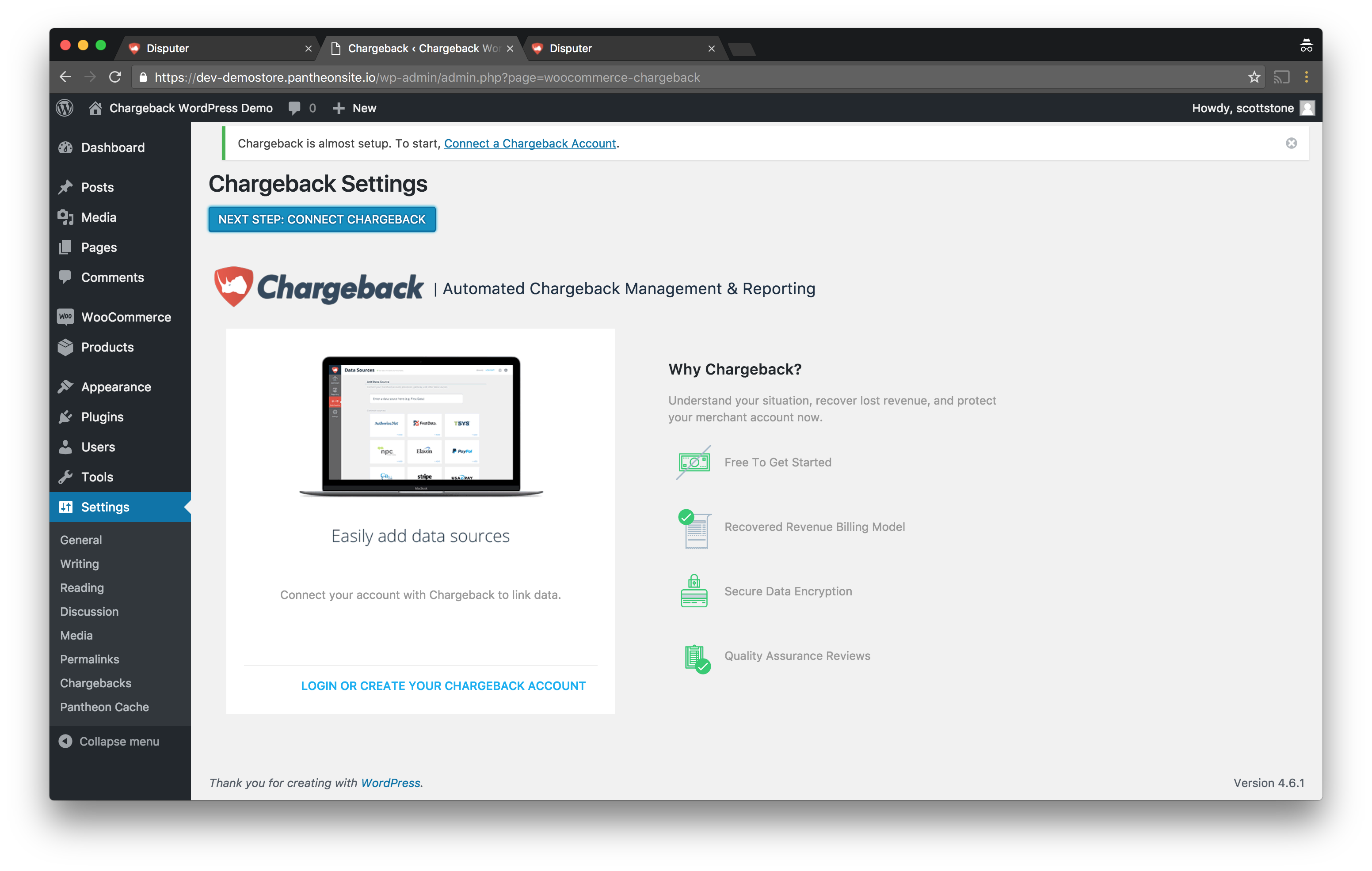 Connect your Chargeback Account