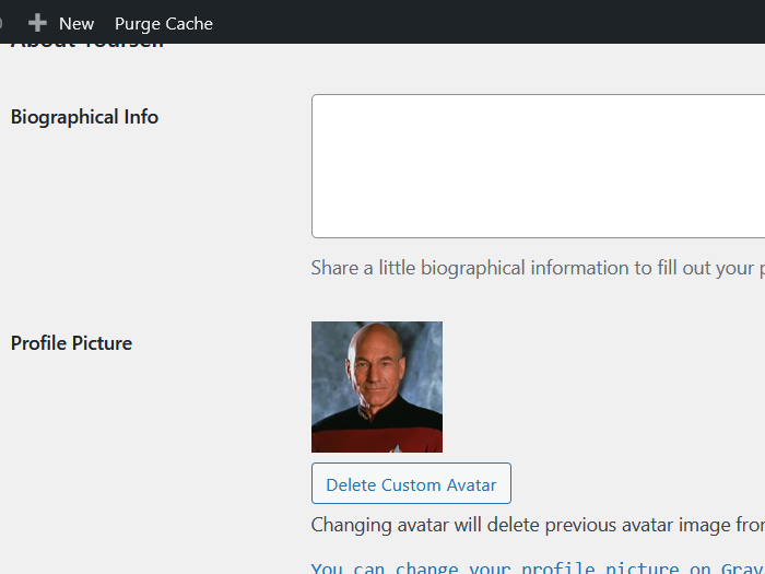 Delete and upload users avatars from the admin dashboard