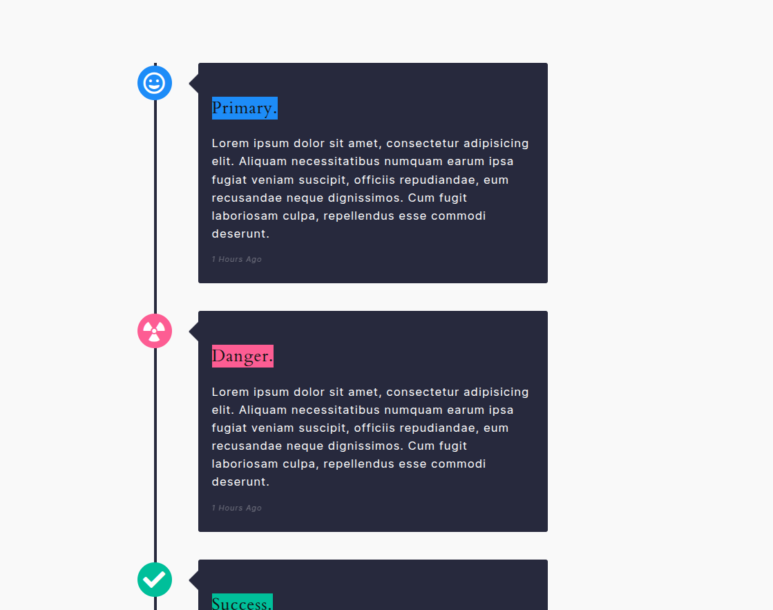 Left Side Stack Timeline.