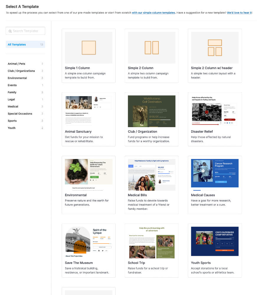 Select a template: Choose from pre-built templates or start from scratch.