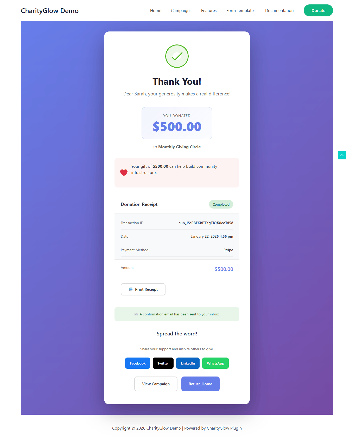 Admin dashboard with real-time statistics