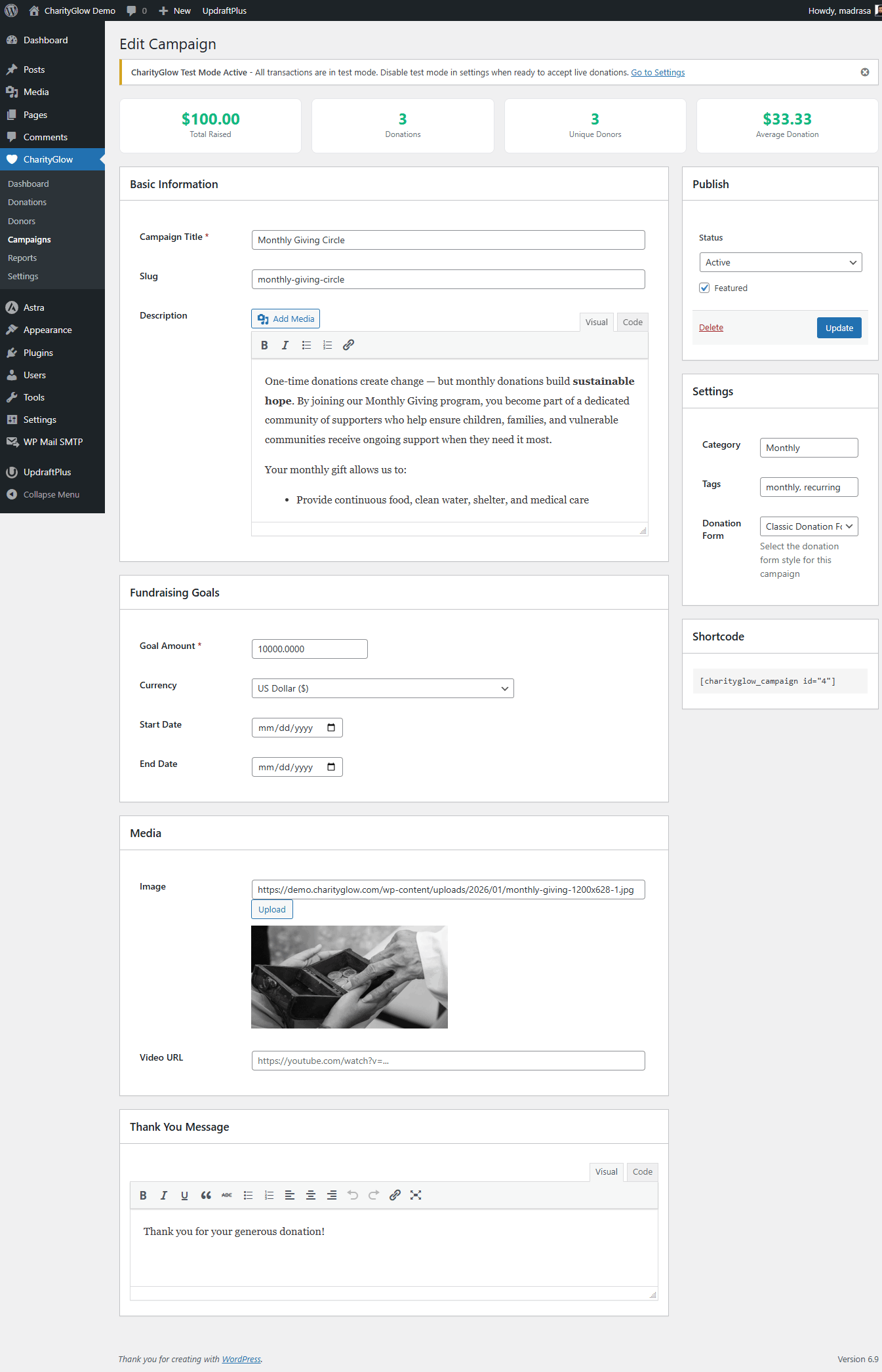 Payment gateway settings (Stripe, PayPal, SSLCommerz)