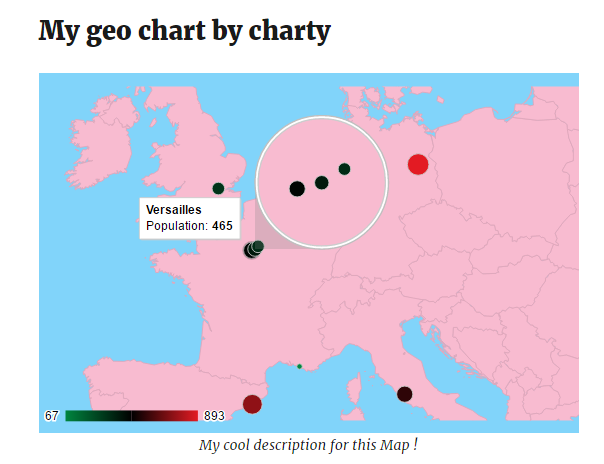 Charty - an exemple with geographic chart Mode
