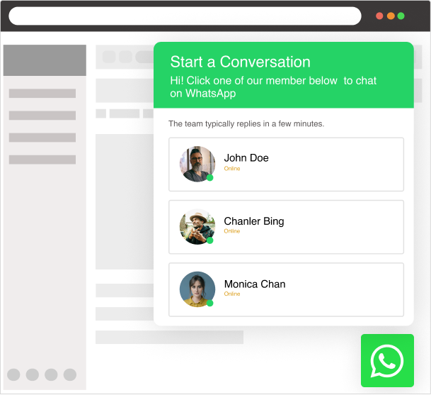 WhatsApp Block – Gutenberg Template 2