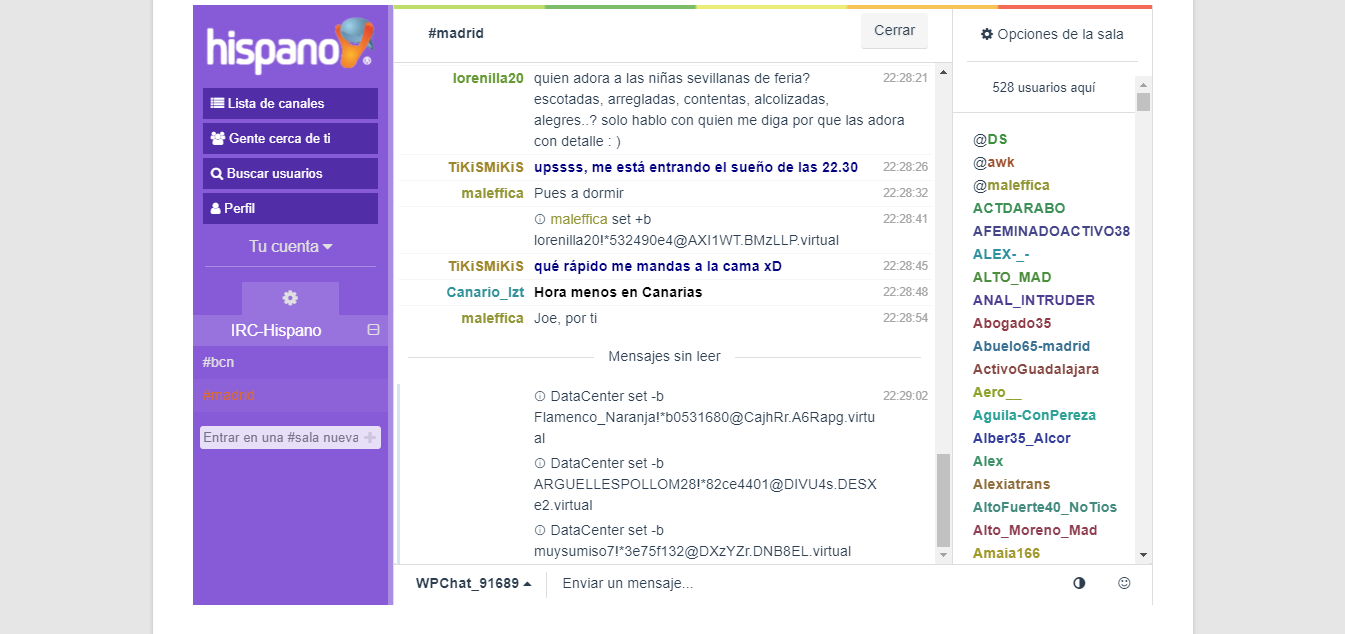 Página con el tema Purple.