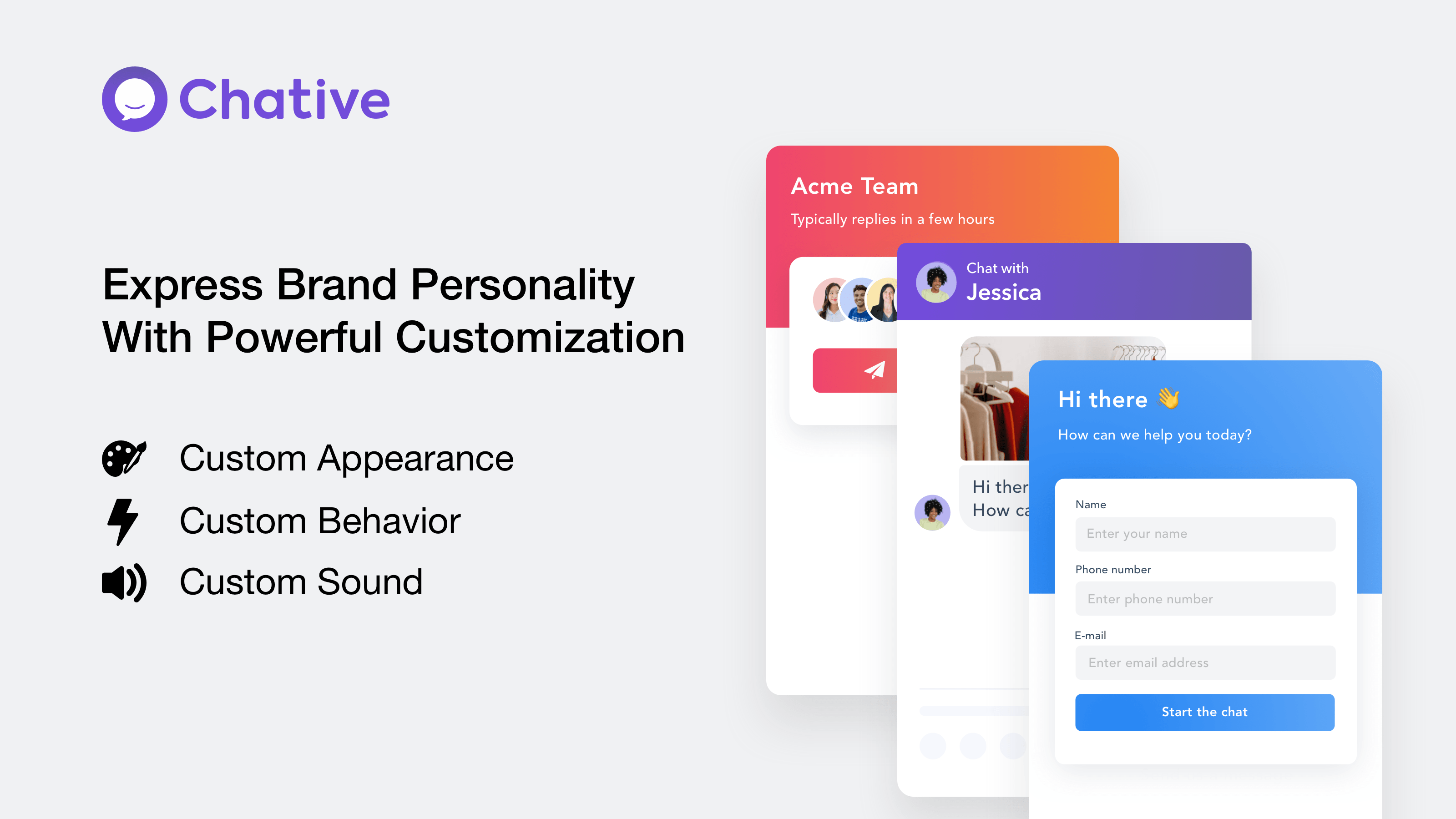Express Brand Personality With Powerful customization.
