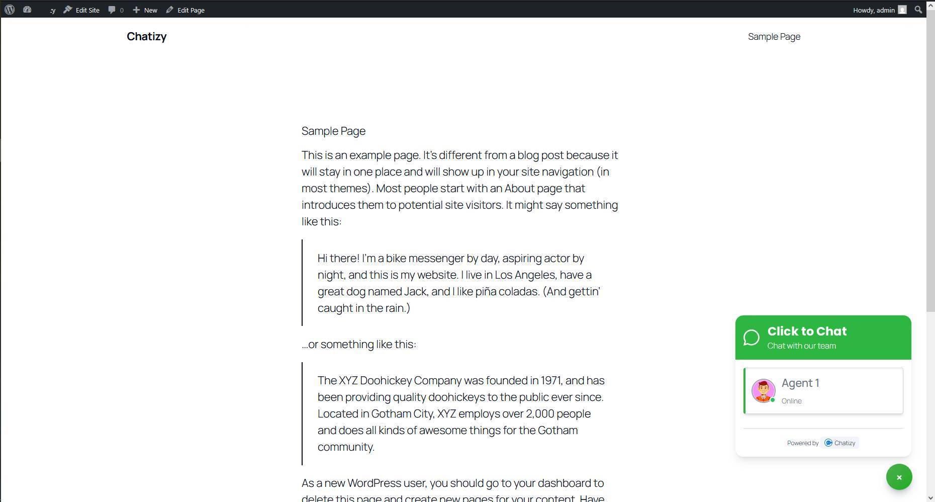 Frontend Widget.