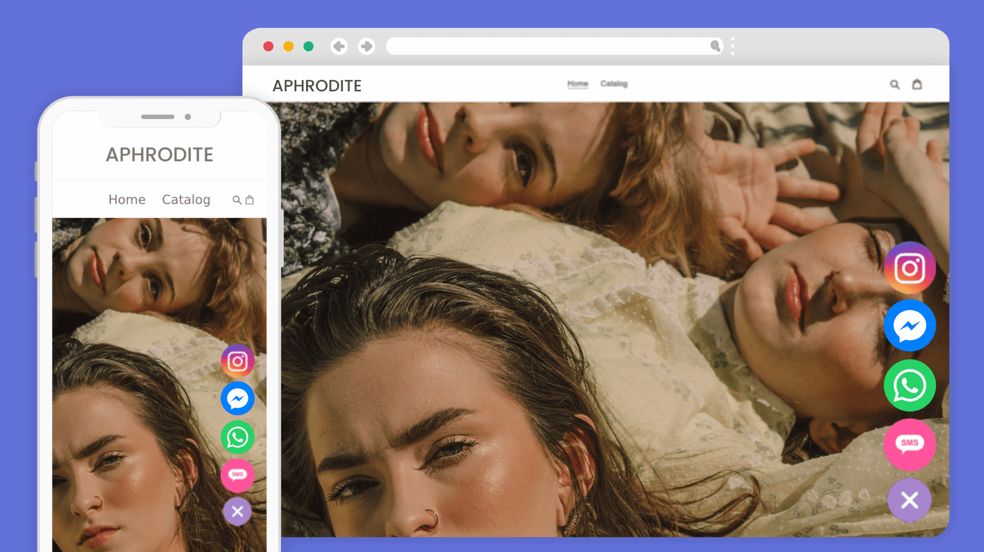 Configure your chat channels (e.g. add your WhatsApp number, Facebook Messenger URL, etc)