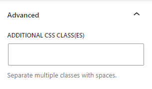 Advanced settings.