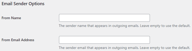 Email Sender Options