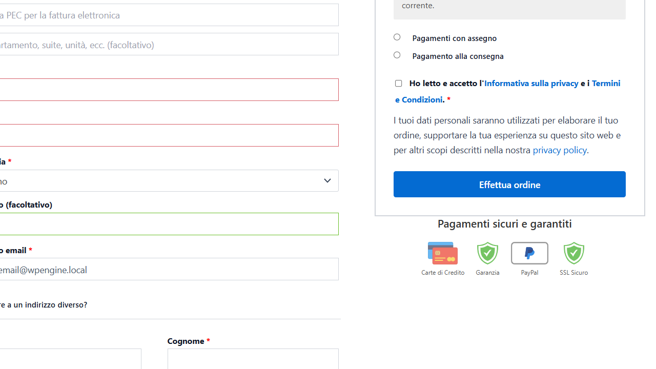 The Trust Badges section.