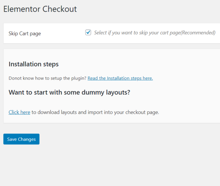 Backend General settings