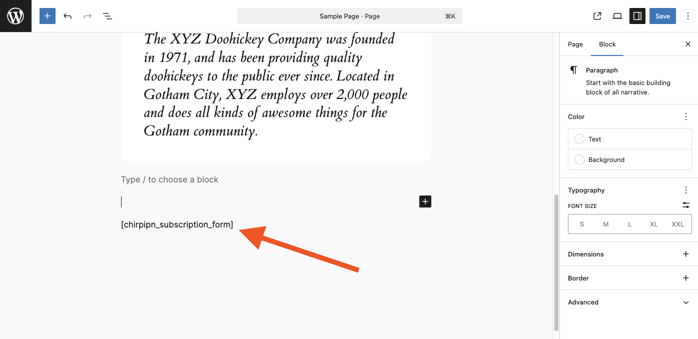 **Subscription Form Shortcode** – This shortcode creates AJAX-powered form to display anywhere you want