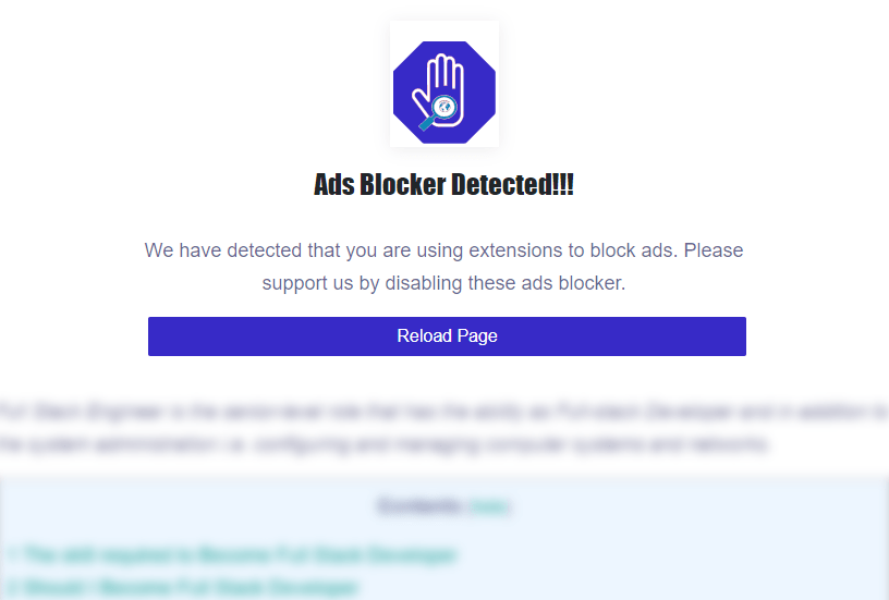 Disable Ad Block by individual page