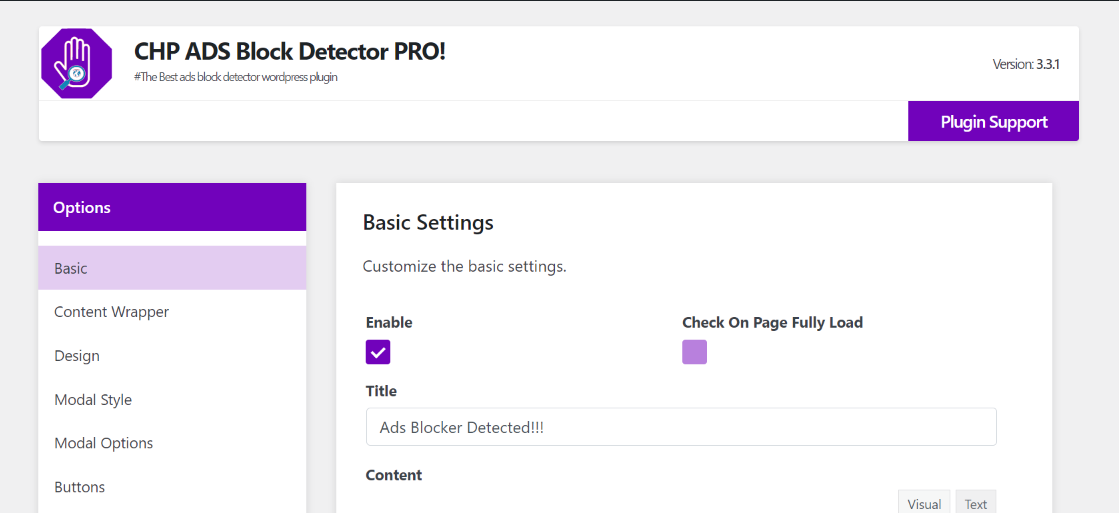 Frontend preview of detecting ads block [New Theme]