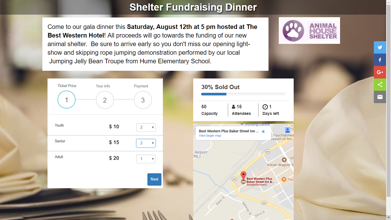 Event Page Example 1