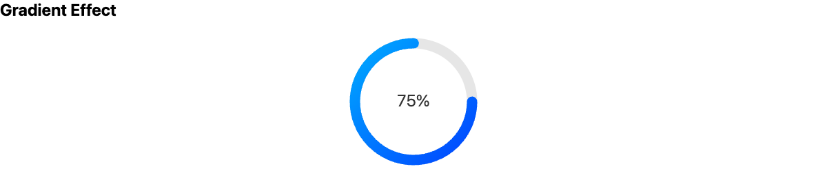 Progress bar with gradient effect enabled