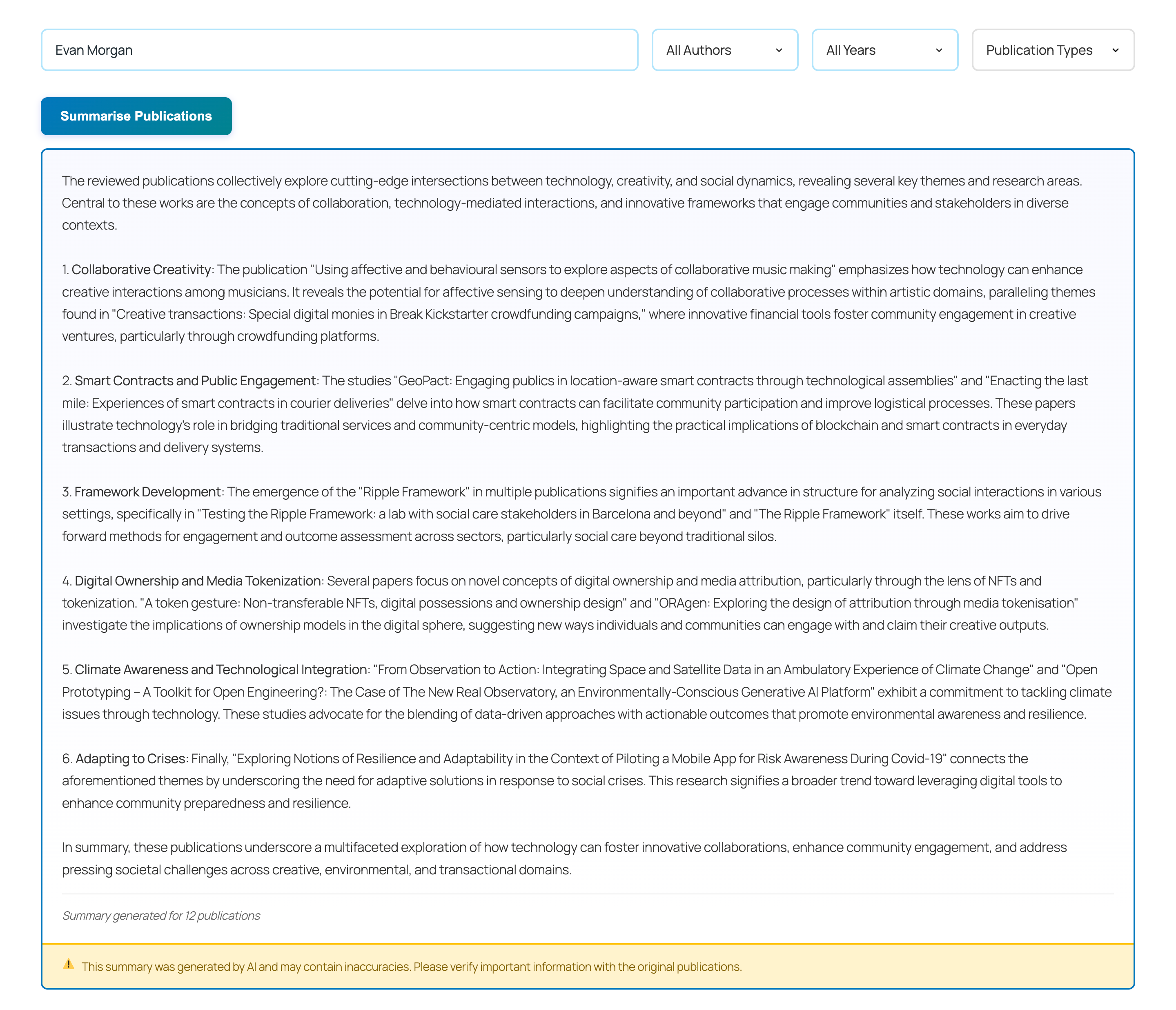 AI Summary Generation (complete)