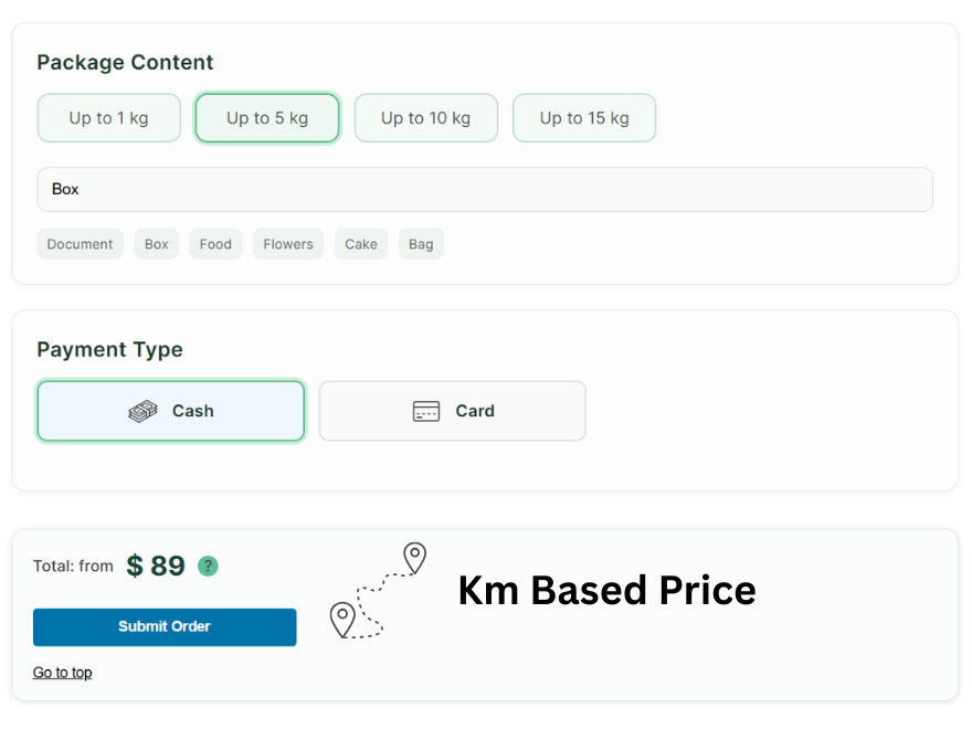 Order tracking page – check order status using order ID.