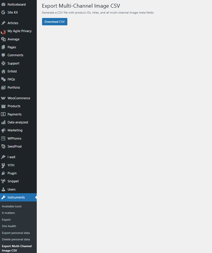 Export Multi-Channel Image CSV (PRO)