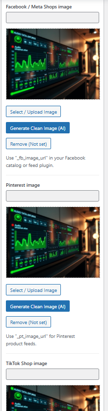 Facebook, Pinterest, TikTok feed image metaboxes (PRO)