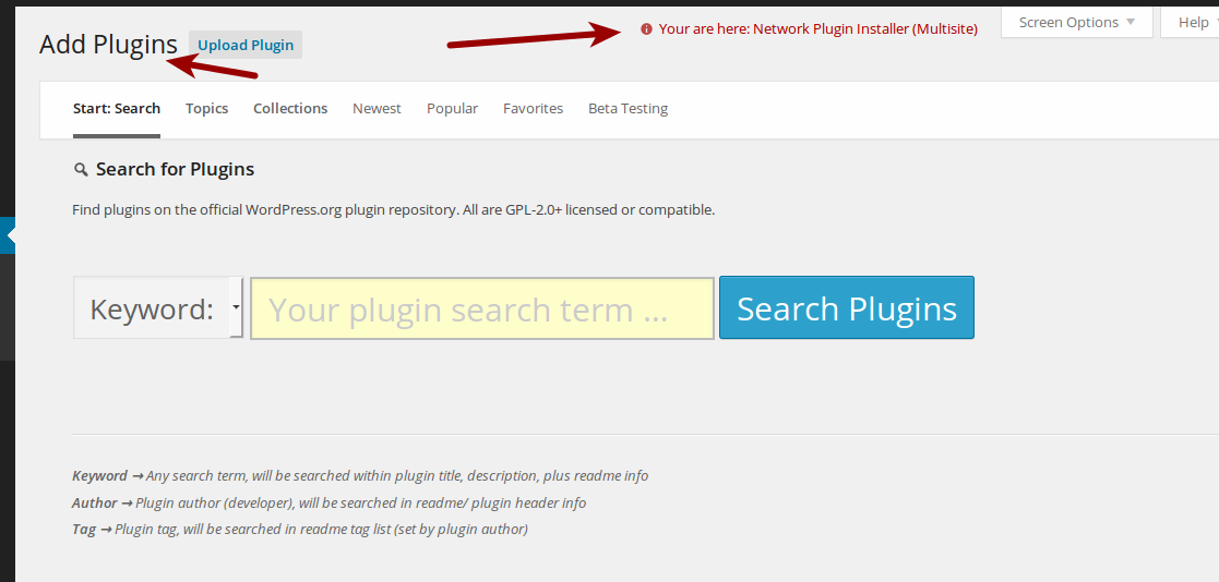 Cleaner Plugin Installer: Added little note on Network plugin installer screen in Multisite to make it crystal clear where the installing happens! :) ([Click here for larger version of screenshot](https://www.dropbox.com/s/69ze03hsu0jcrr8/screenshot-7.png?dl=0))