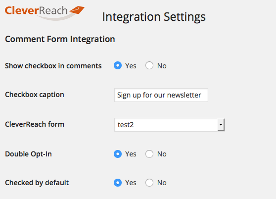 Comment Form Integration