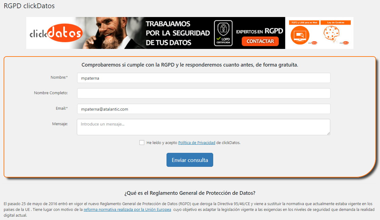 Información y asesoramiento back-end