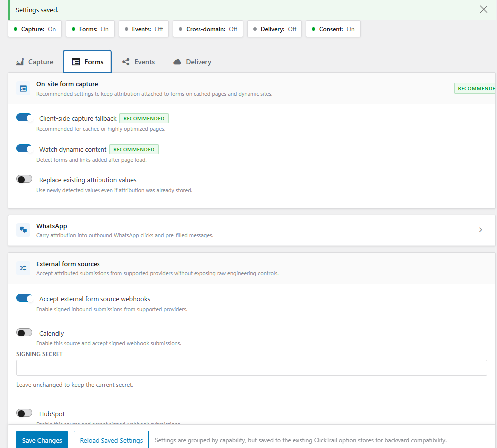 WooCommerce order attribution detail for reviewing campaign context on a specific order.