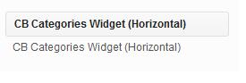 Horizontal Category Widget