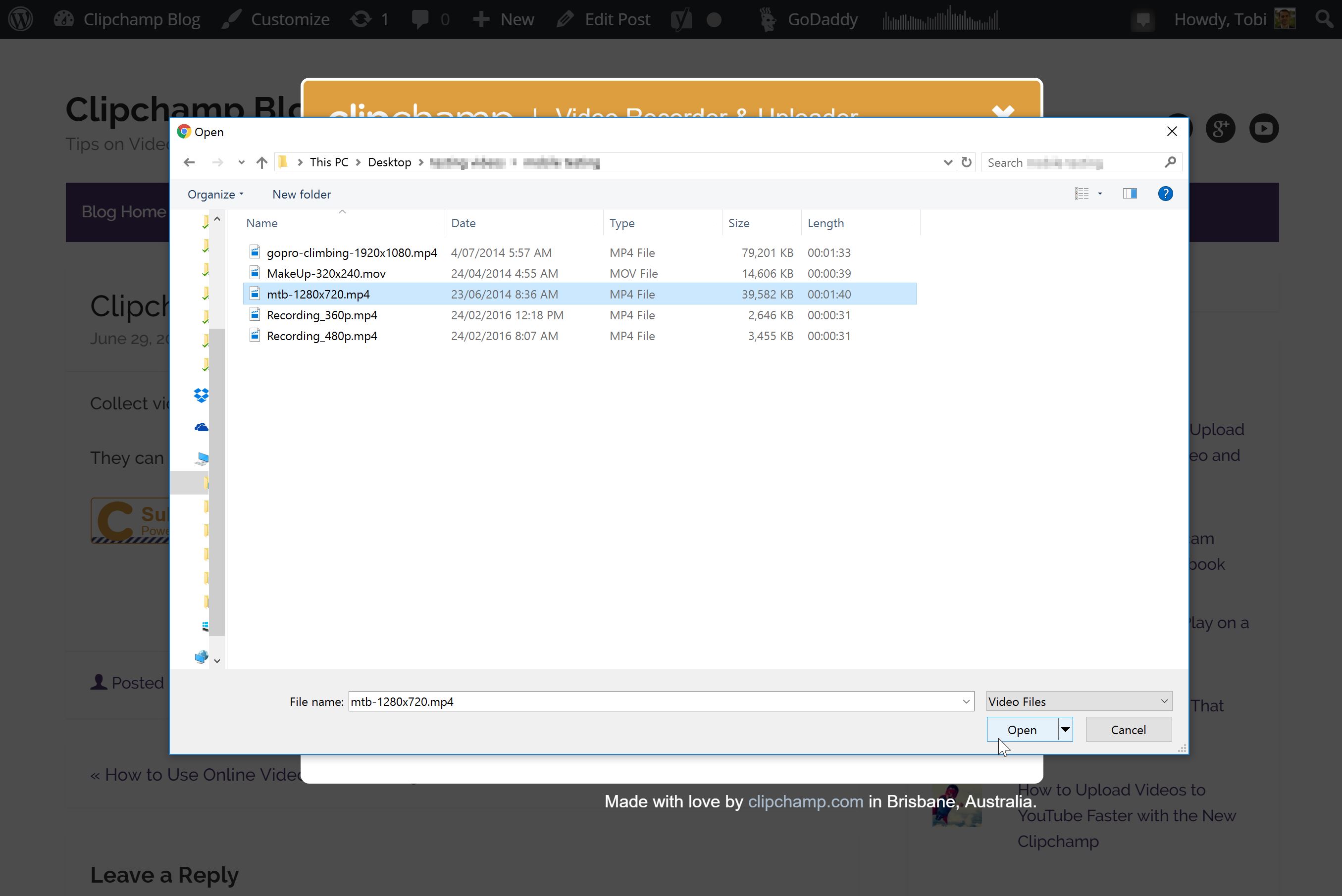 Allow your website's visitors to make a webcam recording.