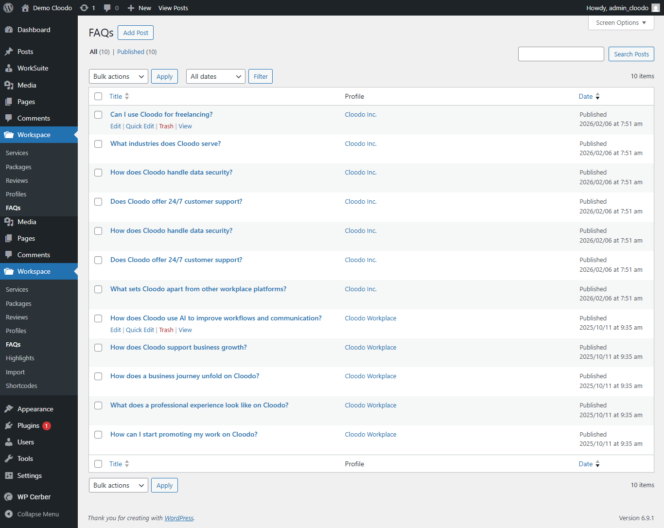 Company Profile Editor