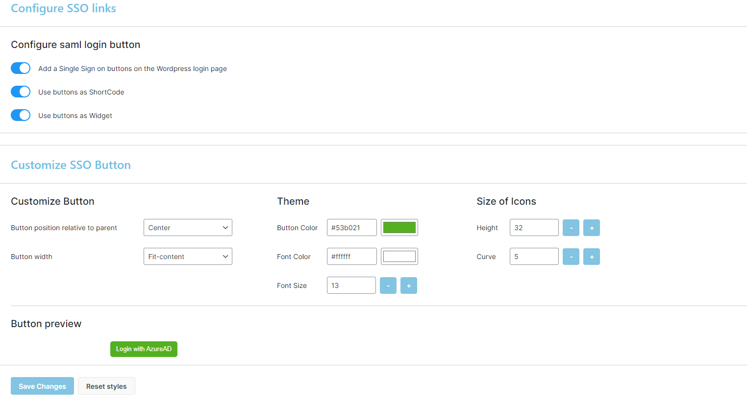 Style your login buttons