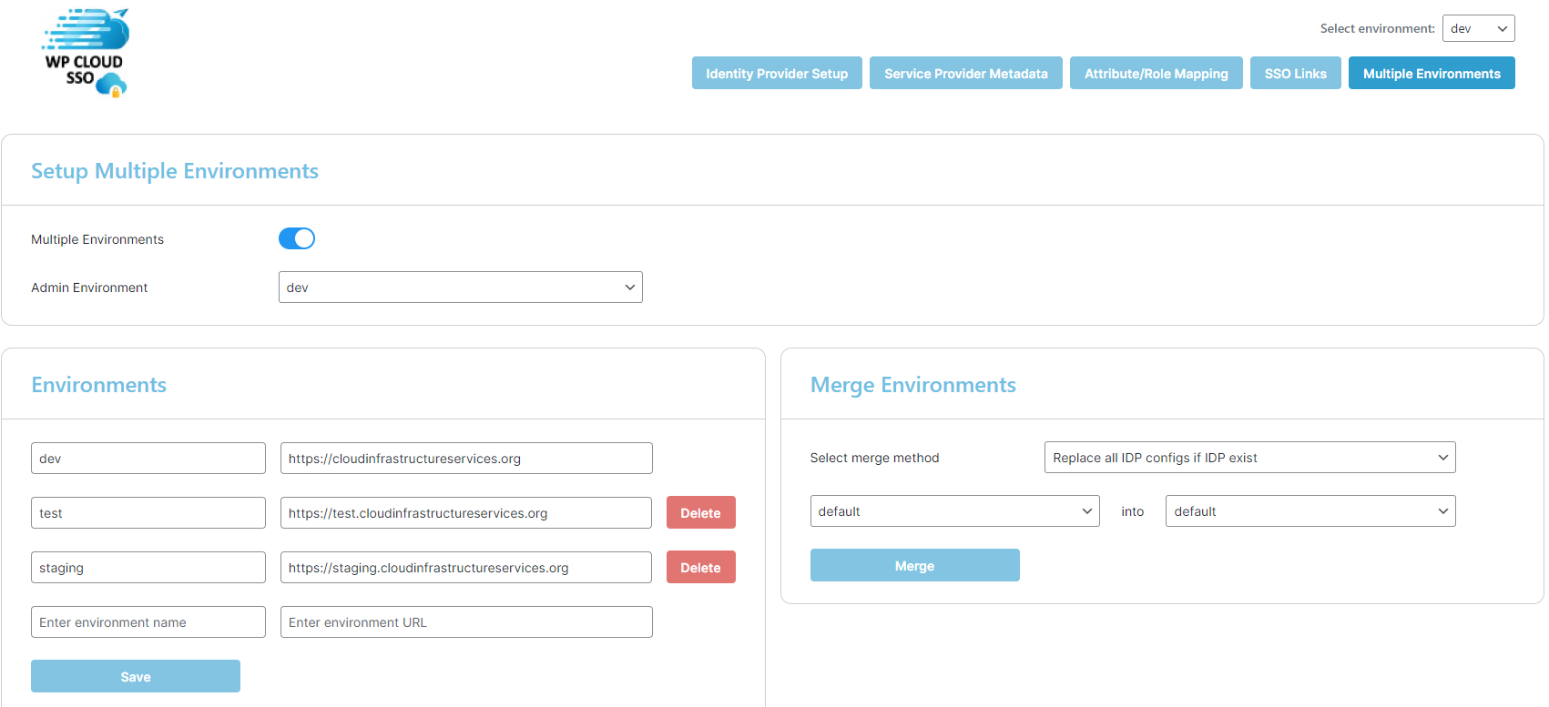 Setup Multiple WordPress Environments for SSO