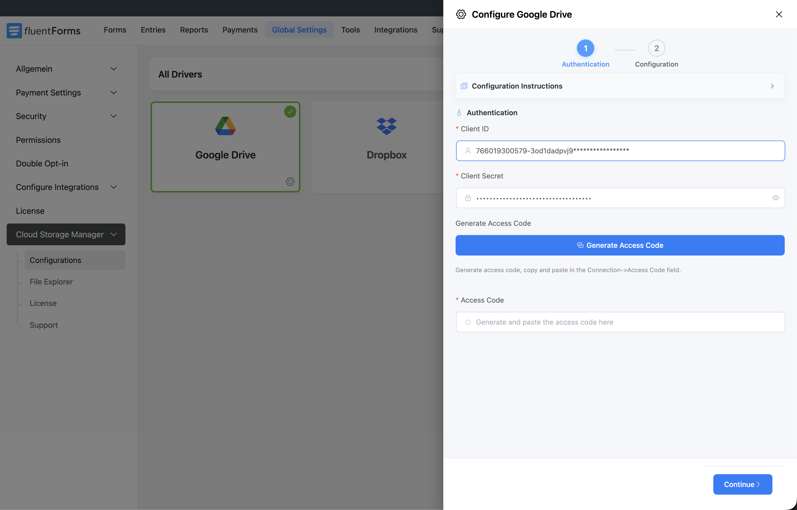 Driver Authentication Step