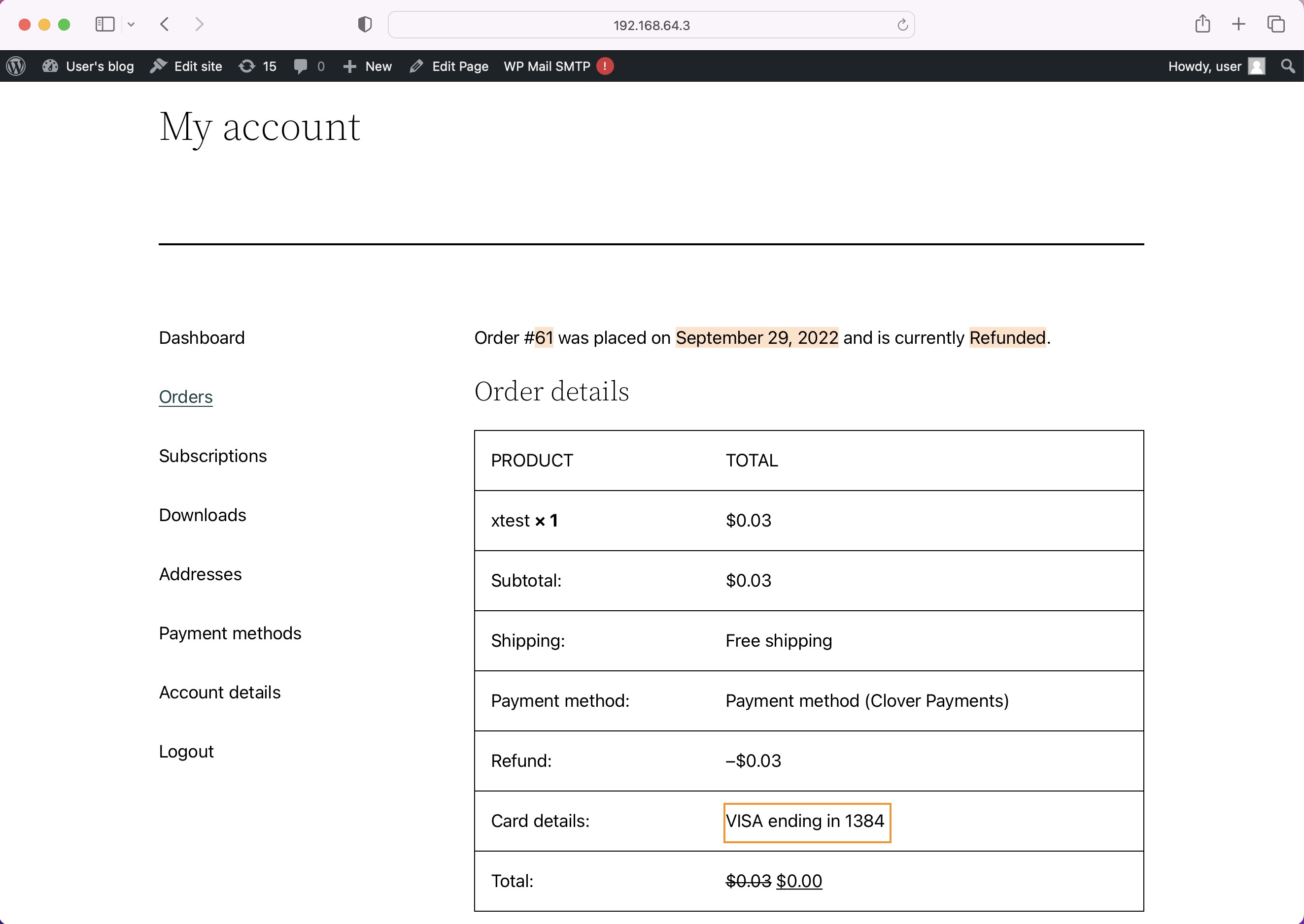 Enable Clover Payments in WooCommerce Settings