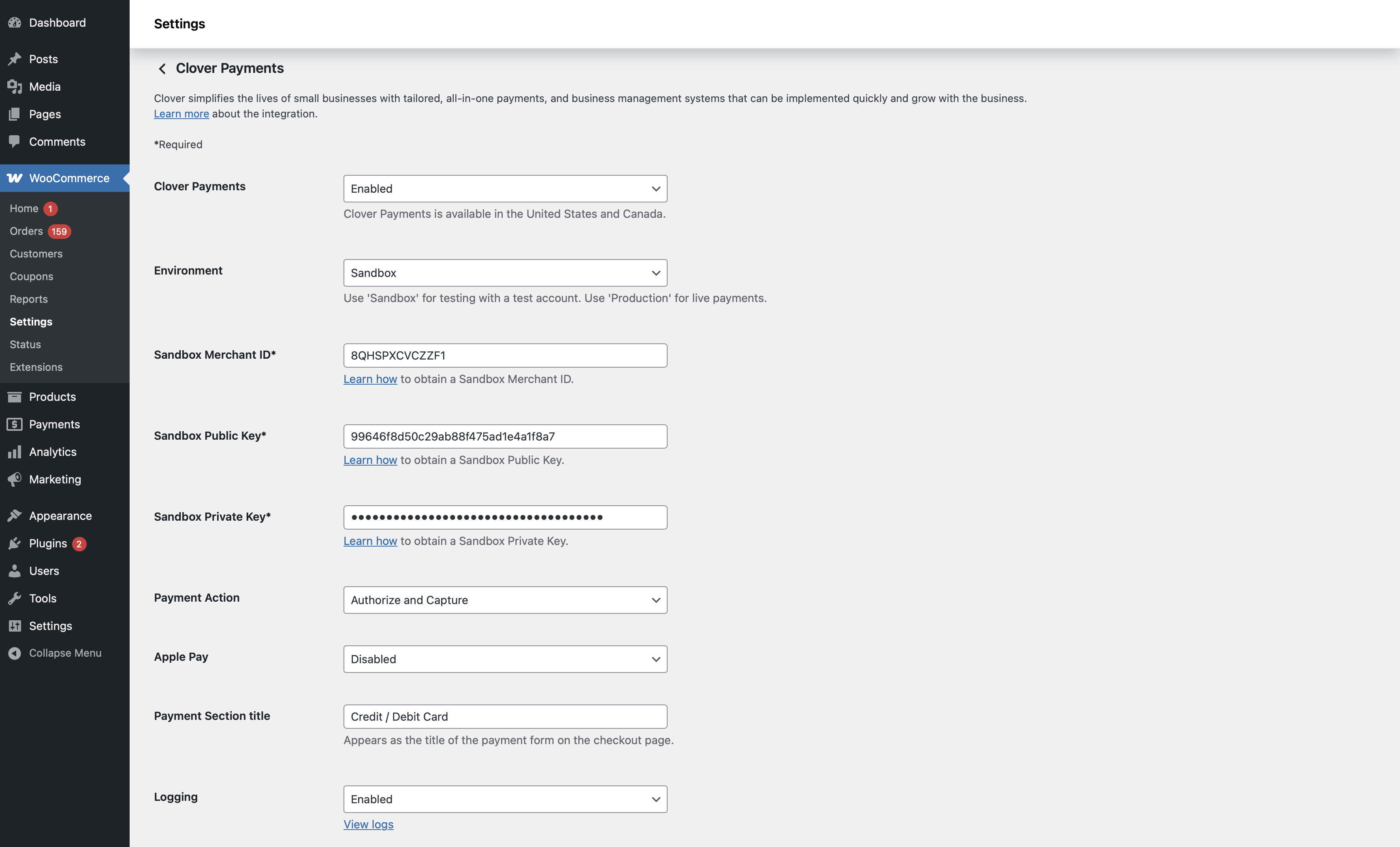 Clover Payment Shopping Check with Cart Screen - US English